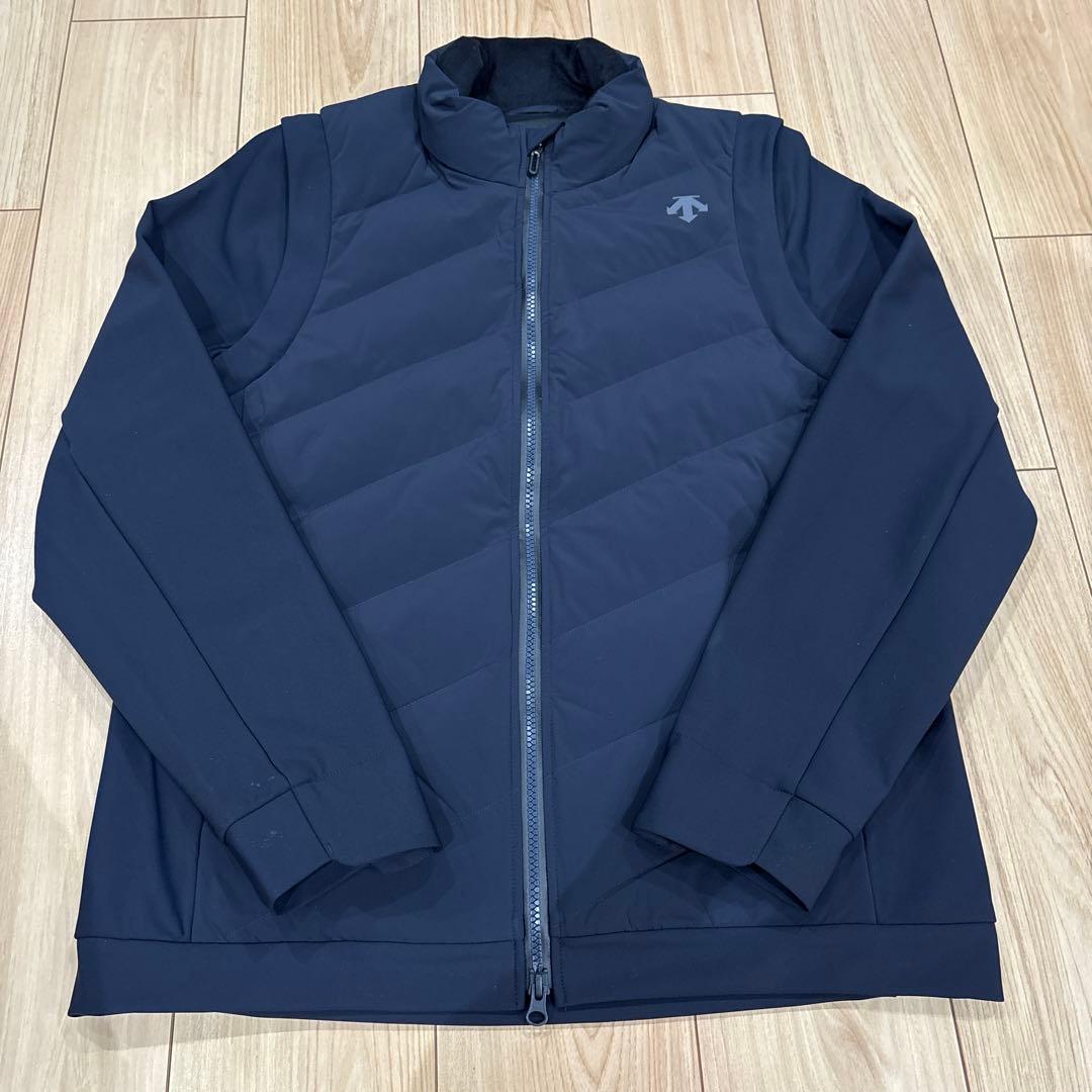 新作美品　デサントゴルフ　ディタッチャブル2WAY中綿ジャケット　アウター　濃紺