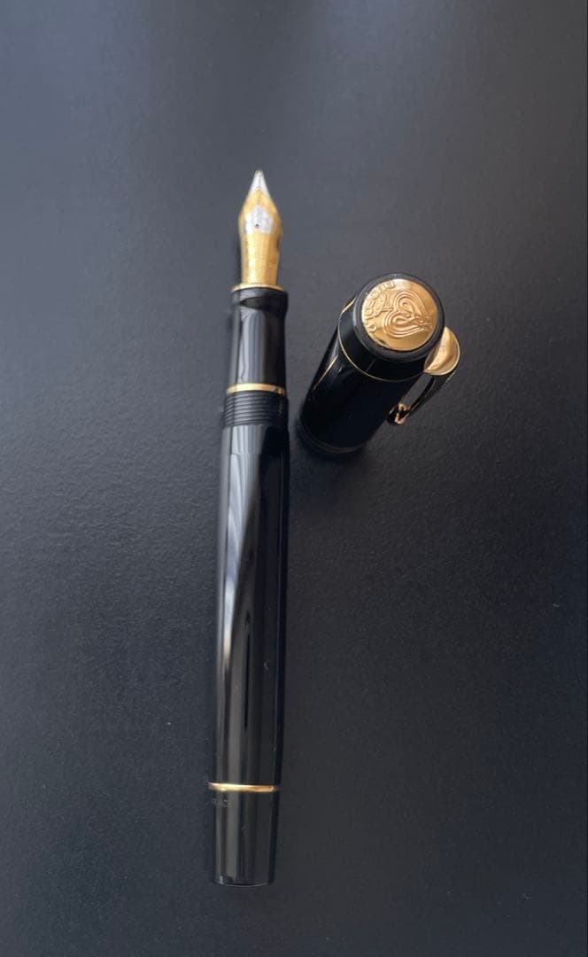 パーカー 万年筆 デュオフォールド ブラック　インクカートリッジ(5本)付き