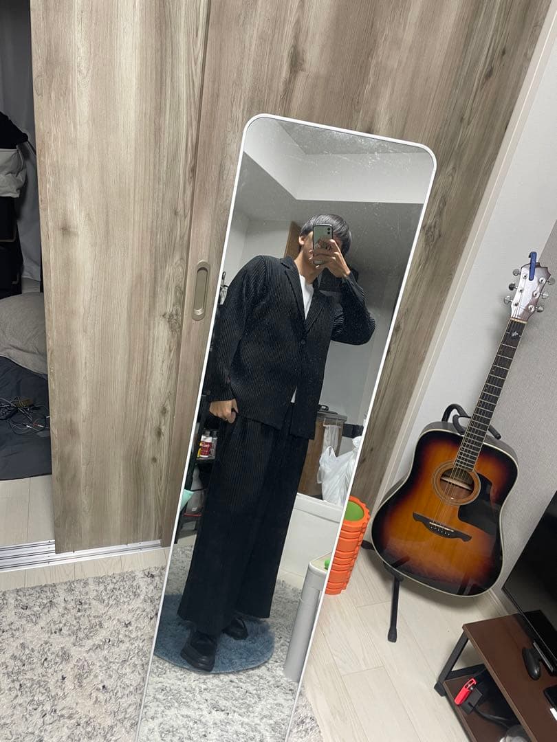 オムプリッセイッセイミヤケ　プリーツカットソー　ライトグレー　サイズ2