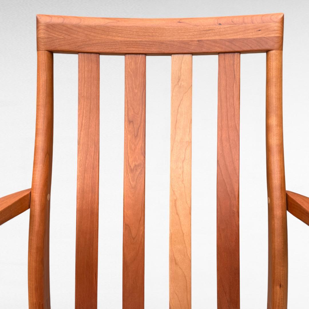 ②美品 ナガノインテリア 高級本革チェア DC322 ブラックチェリー