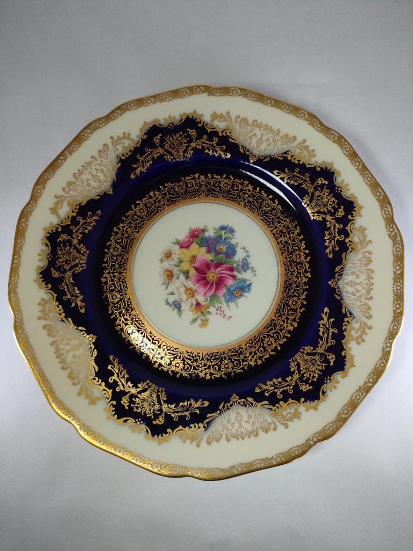 フッチェンロイター ティートリオ 金彩 花柄 ヴィンテージ