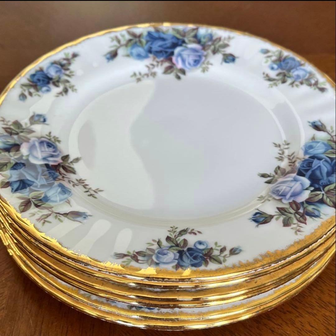 【美品】英国製　ロイヤルアルバート★ムーンライトローズ★ケーキ皿　3枚