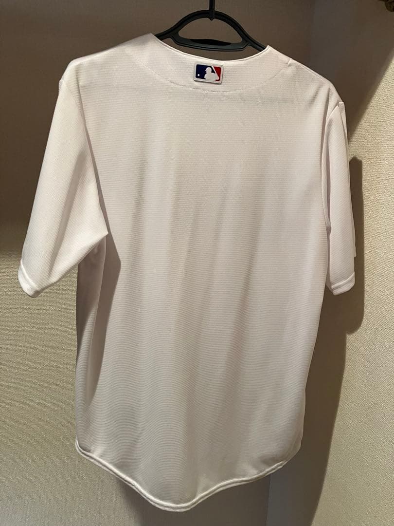 Dodgers ホワイト 半袖 ユニフォーム majestic