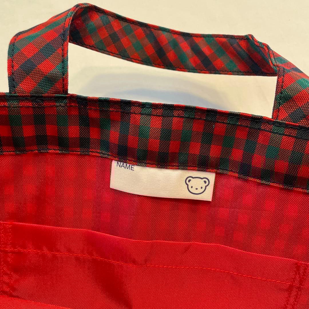 新品未使用 レッスンバッグ 廃盤 ファミリアチェック赤