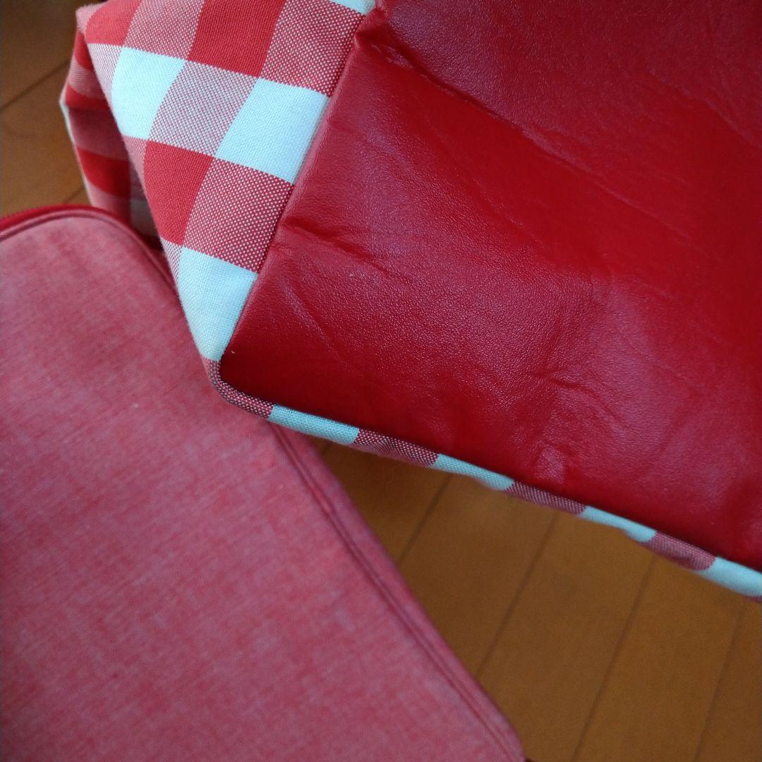 ファミリアショーギンガムチェック美品バッグと新品おむつケース