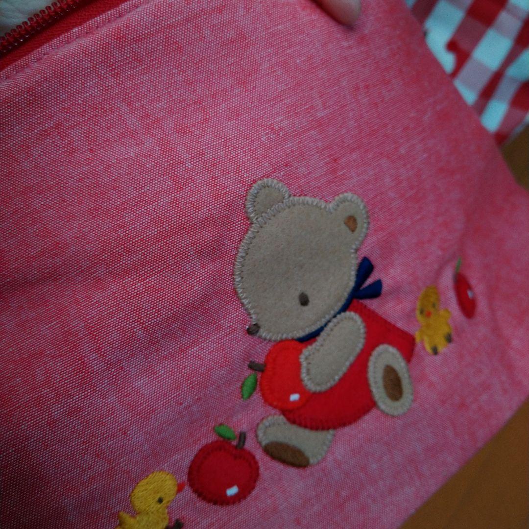 ファミリアショーギンガムチェック美品バッグと新品おむつケース