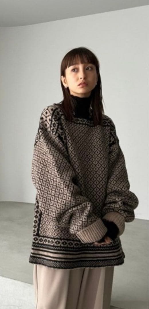 TODAYFUL ノルディック柄　ニットセーター