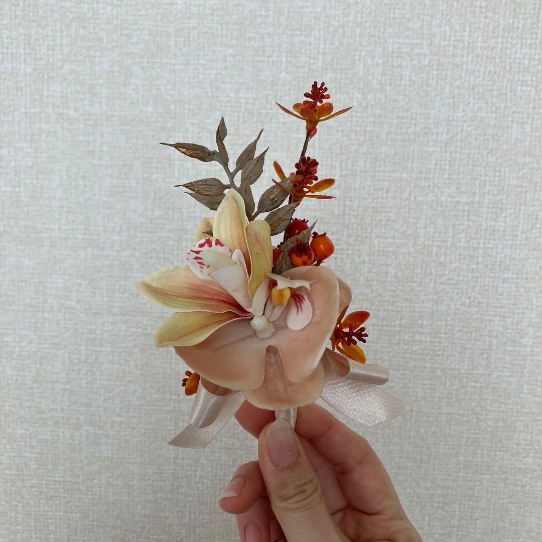 造花 ウェディングブーケ&ブートニアセット