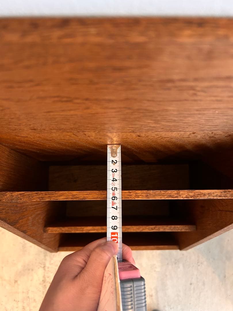 最終値引きオーク材木製マガジンラック 3段ブックシェルフ