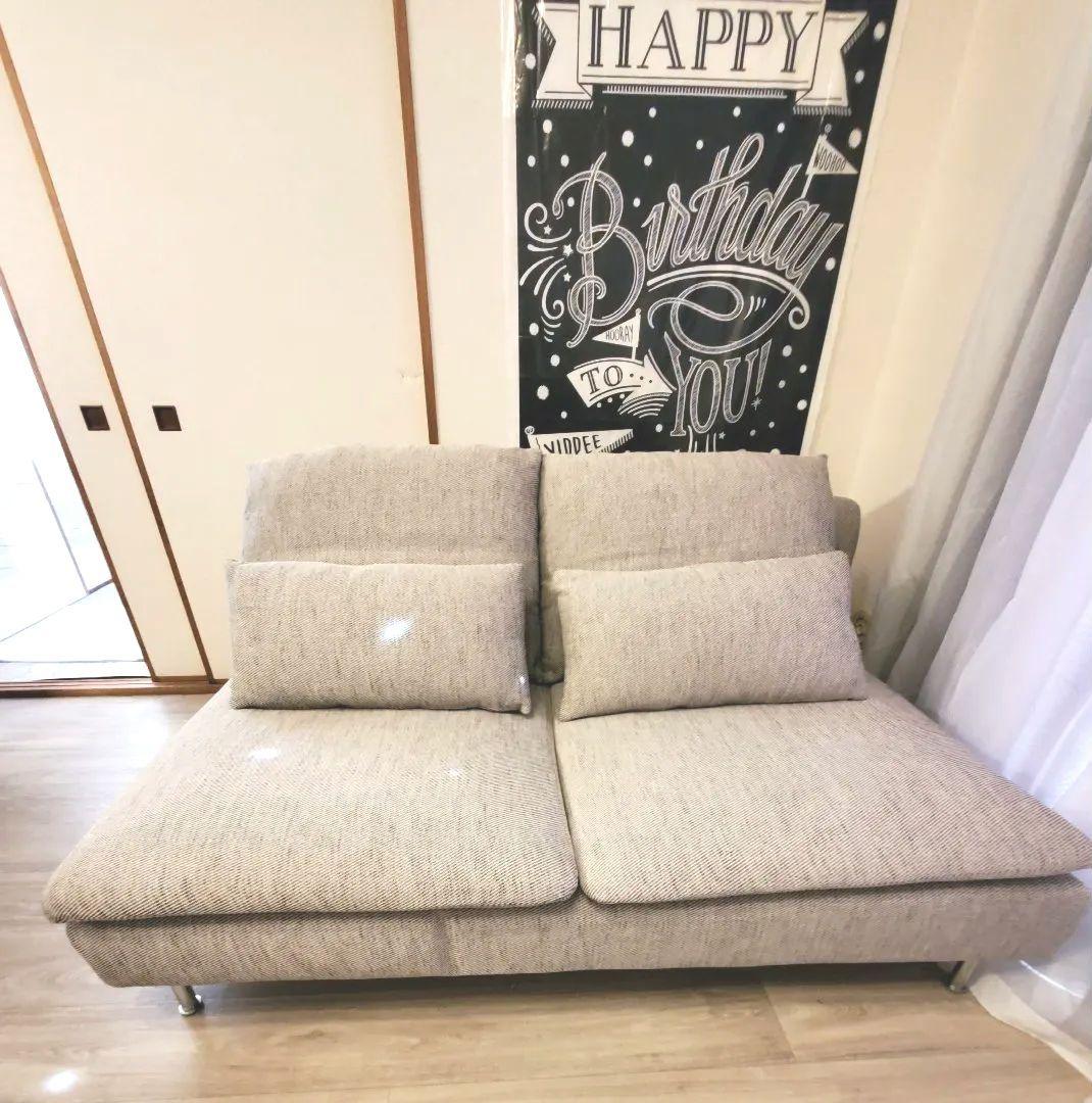 IKEA ソーデルハムン　 3人掛けソファコンパクト VIARPベージュブラウン