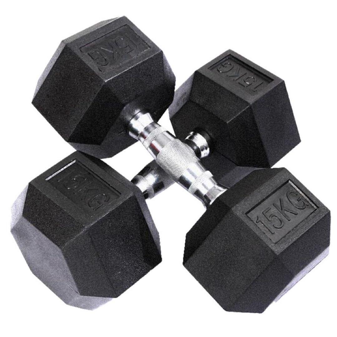 ダンベル15kg 2個セット ヘックスダンベル ヘキサゴンダンベル 六角