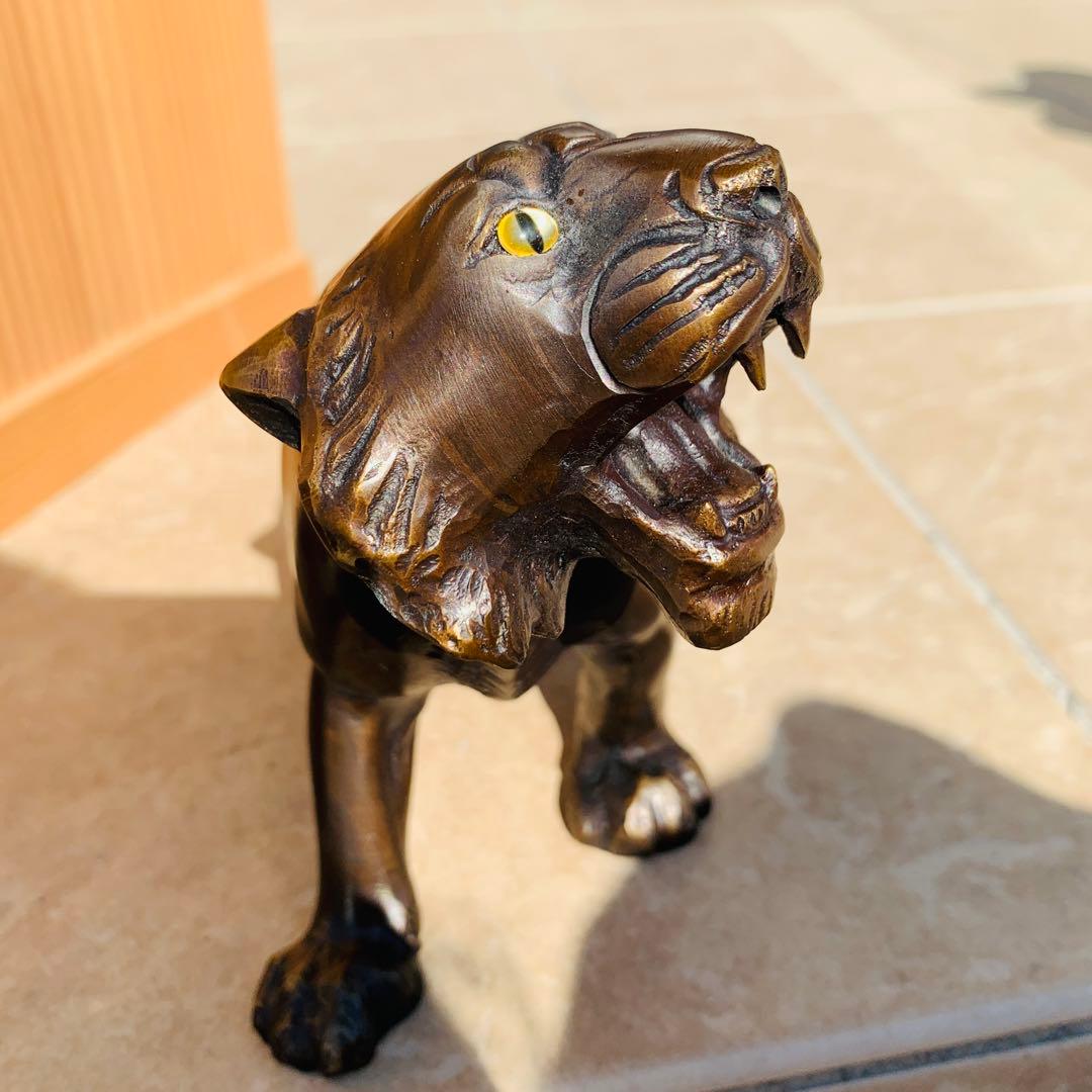 【金属工芸品】新品 干支福寅 置物 鋳銅製 村田宏作 高岡銅器