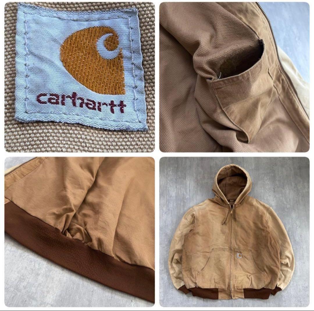 Carhartt フード付きアクティブジャケット XL ブラウン