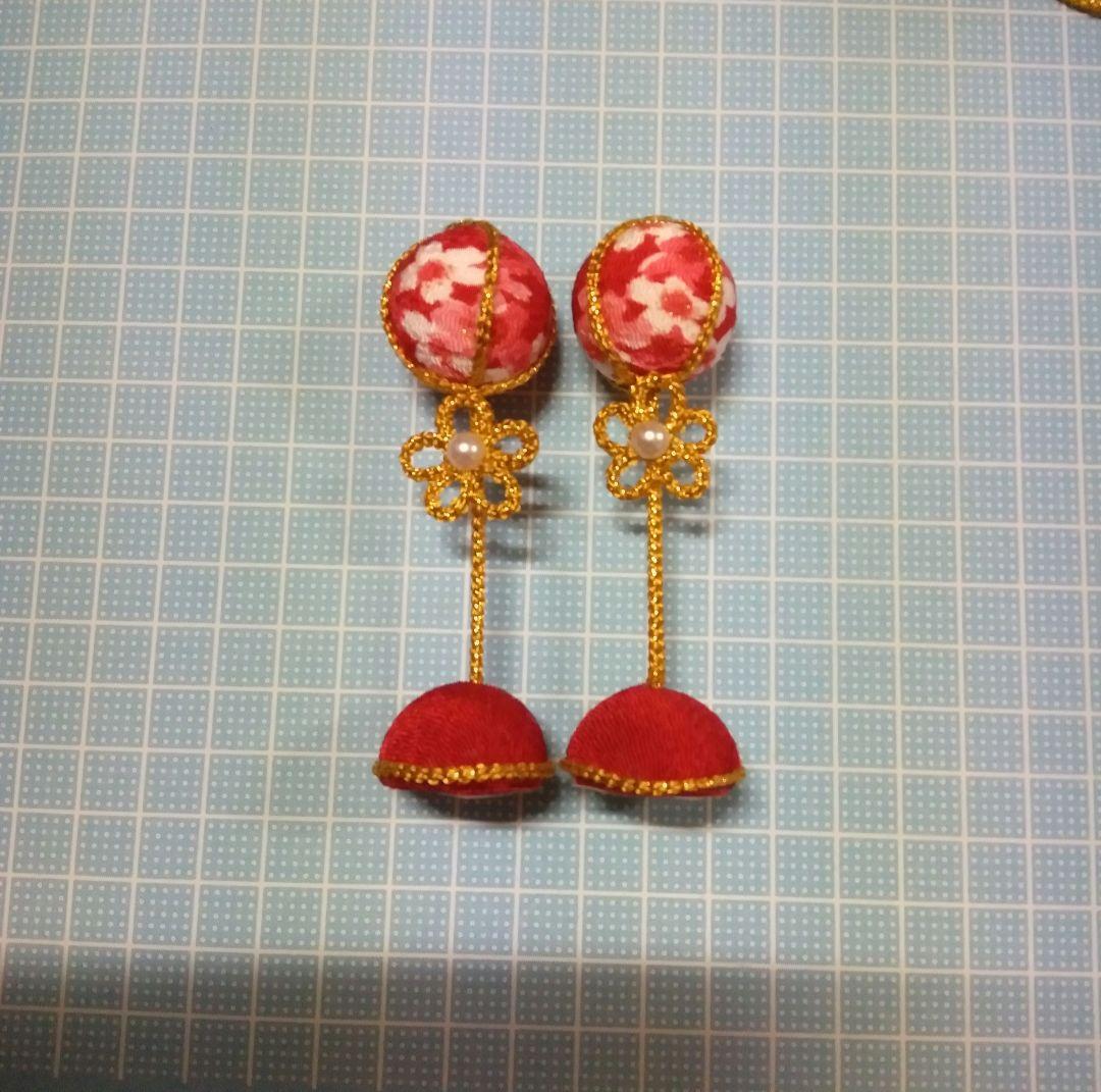 つまみ細工　雛うさぎ　金襴・雅　三人官女　雛祭り　雛人形　置物　オーダー用