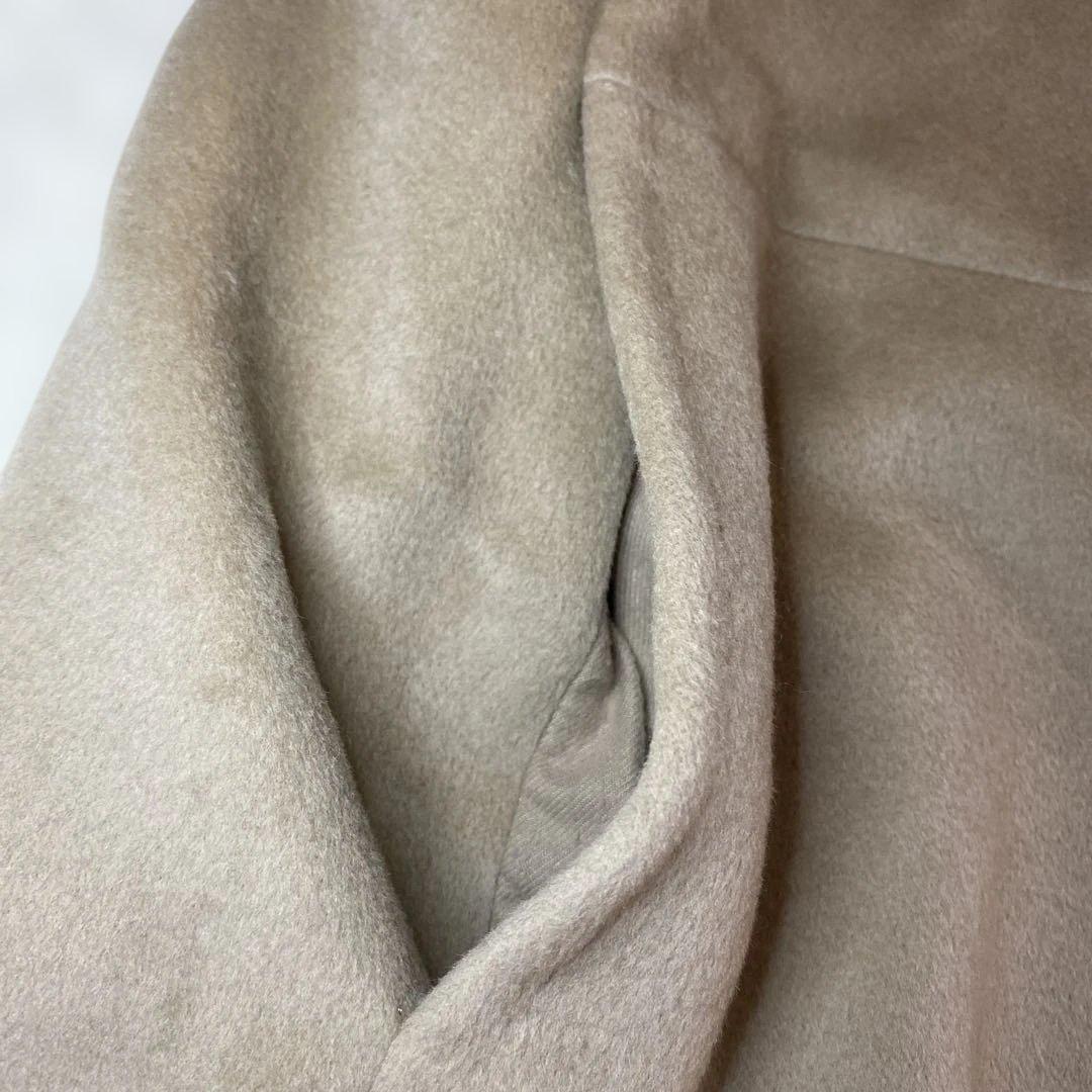 【大きいサイズ】マックスマーラ　白タグ　カシミヤ混　ダブルチェスターコート　42