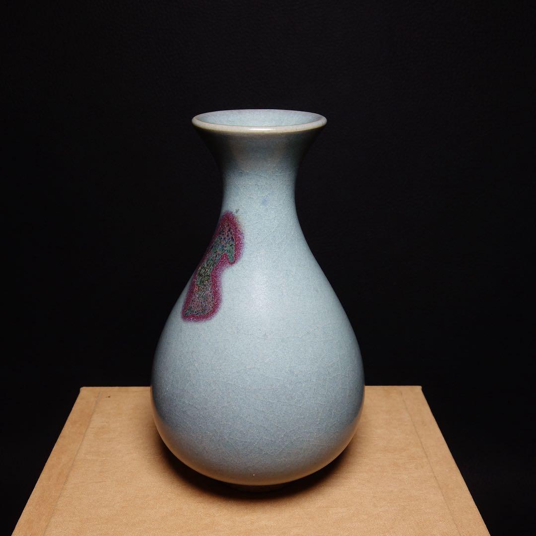 宋代　窯　陶磁器　コレクション品 紫色斑模様 花瓶