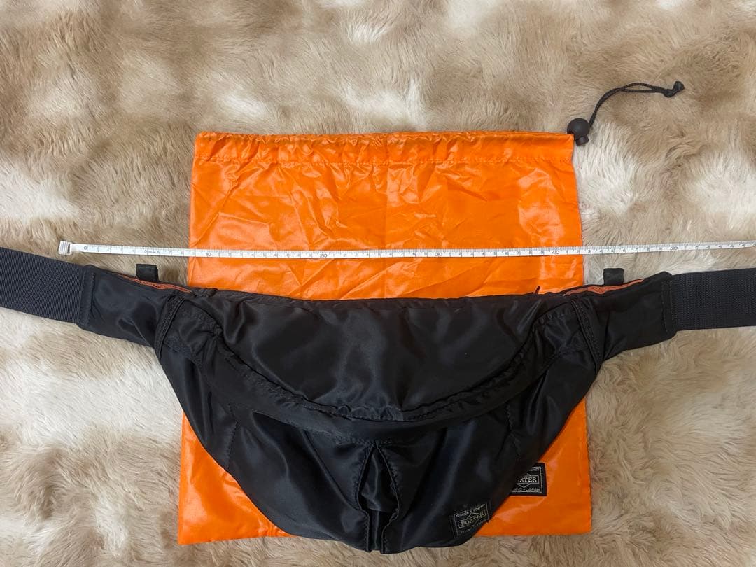 【美品】PORTER タンカー ウエストバッグ ボディバッグ ブラック L 袋付