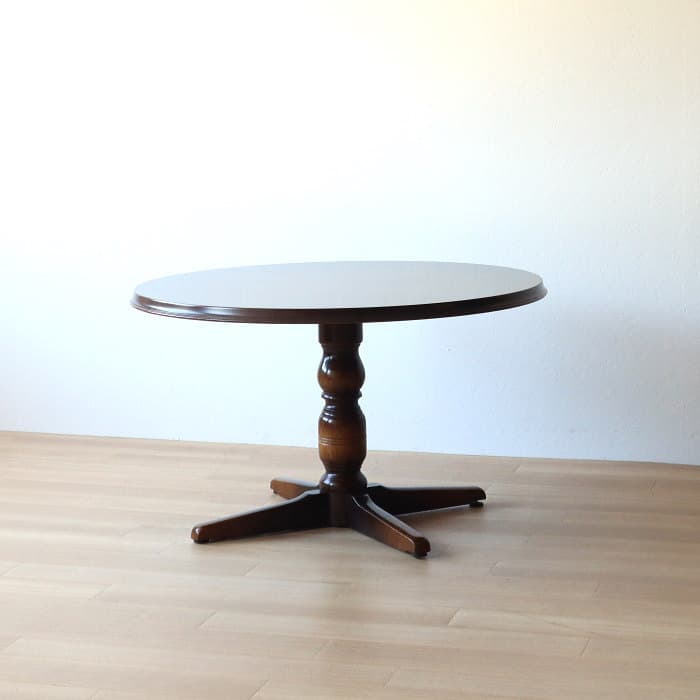 ヴィンテージ 飛騨産業 穂高 丸 ダイニングテーブル キツツキ