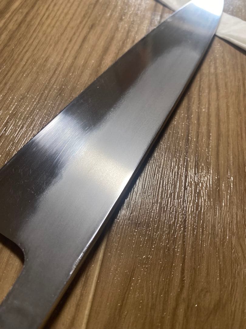 Hide　玄海正国　出刃包丁　地肌　刃渡り24cm