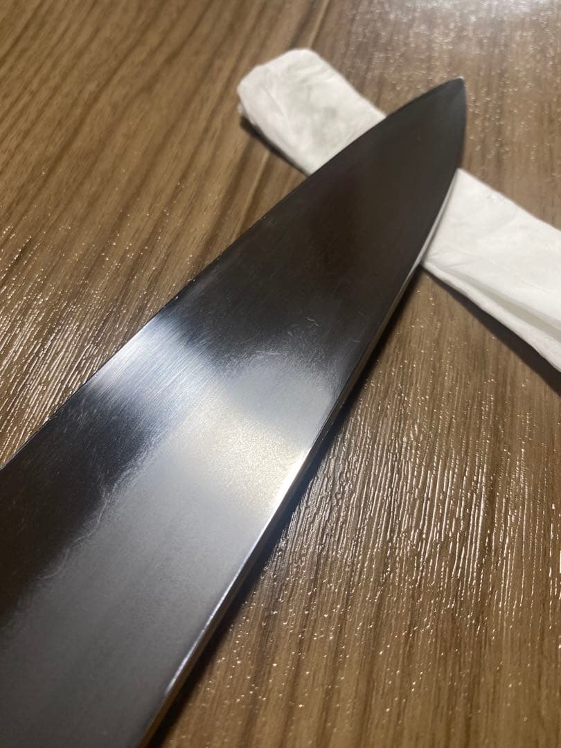 Hide　玄海正国　出刃包丁　地肌　刃渡り24cm