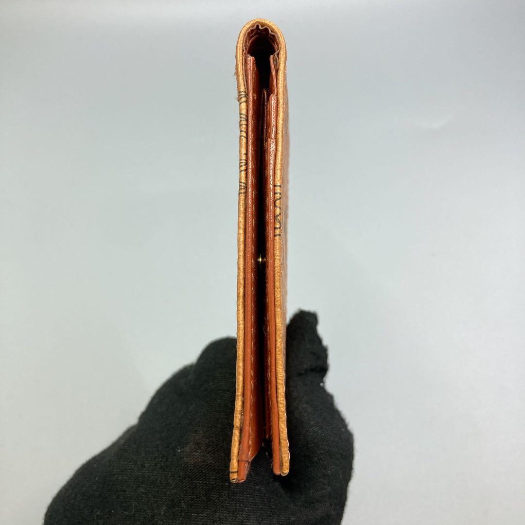 MCM エムシーエム 二つ折り財布 ヴィセトス柄　コンパクトウォレット レザー