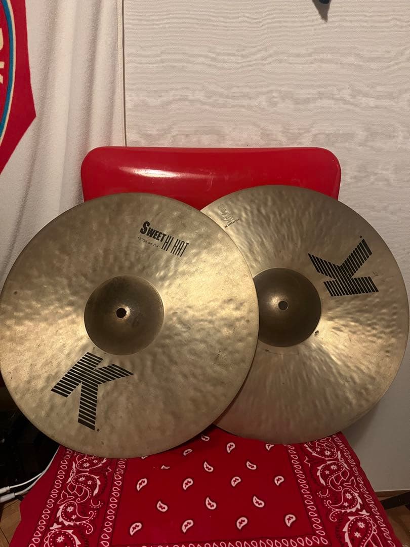 K Sweet Hi-Hat 15インチ シンバル　TOP&BOTTOM