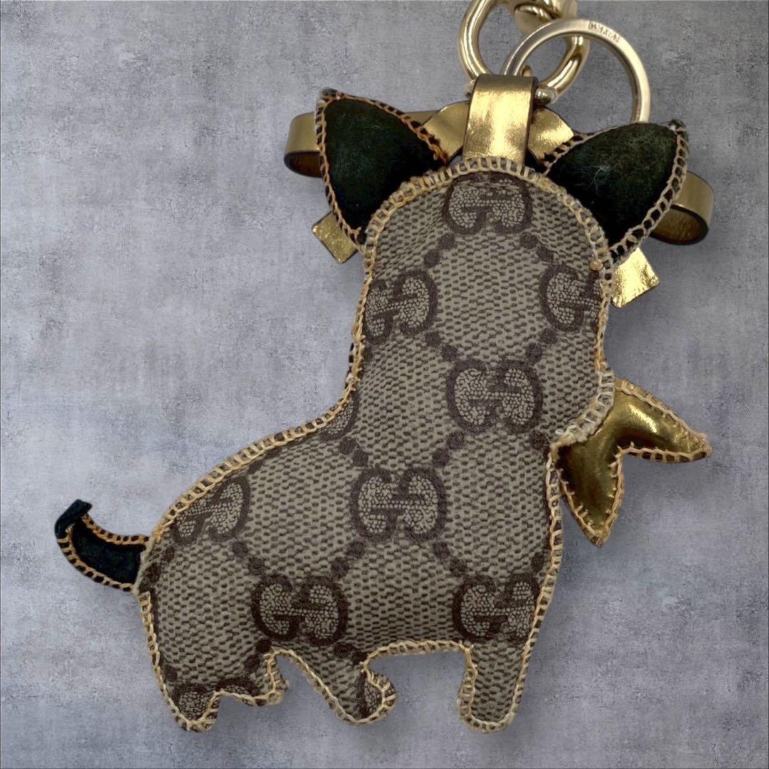 希少✨️ GUCCI グッチ チャーム グッチョリ フレンチブルドッグ GG柄