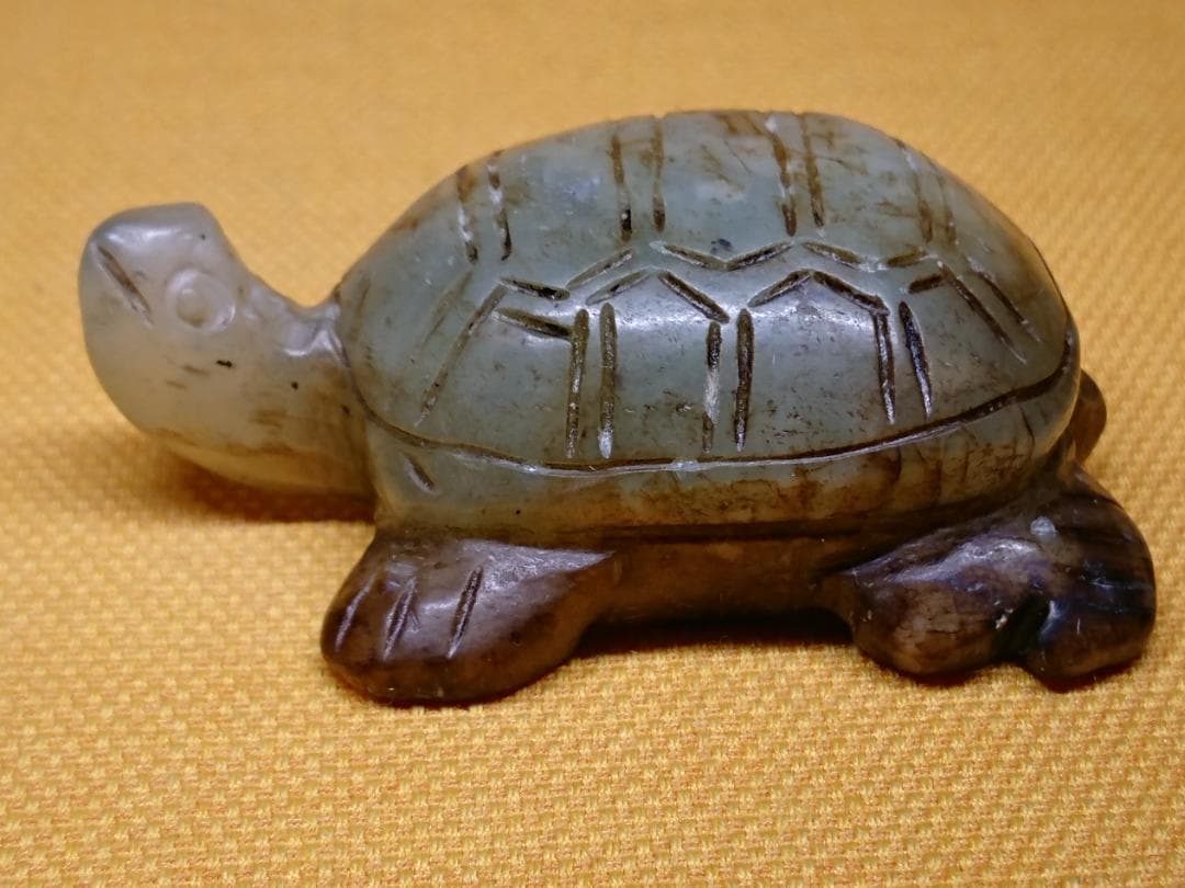 カメ　亀　玉石　古玩　オブジェ　置物　インテリア　工芸品　美術品　A1062