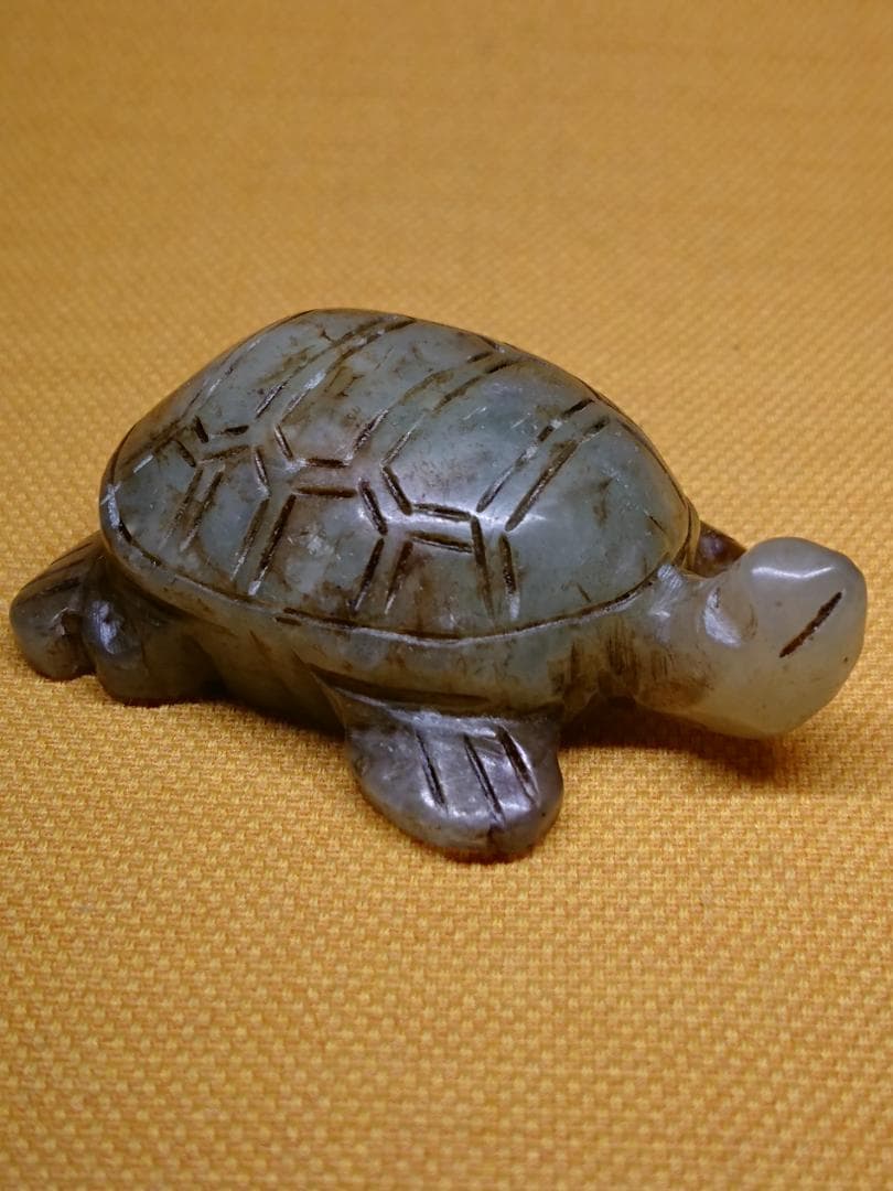 カメ　亀　玉石　古玩　オブジェ　置物　インテリア　工芸品　美術品　A1062