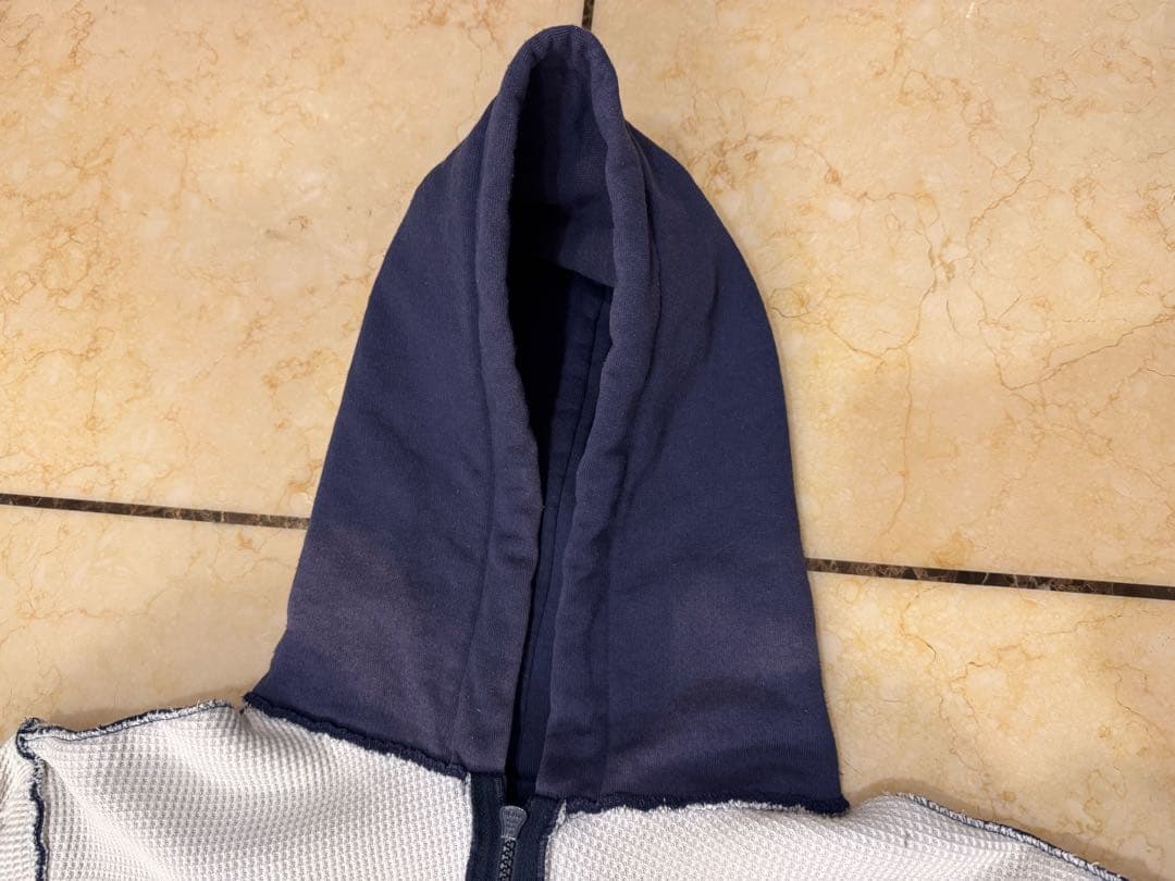 ◆鬼フェード茄子紺CAMBERサーマル付ジップパーカー90s USA製XL◆