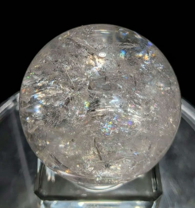 【高品質】天然石ピンクアゼツライト①スフィア4.1cm　丸玉　置物　新入荷❣️