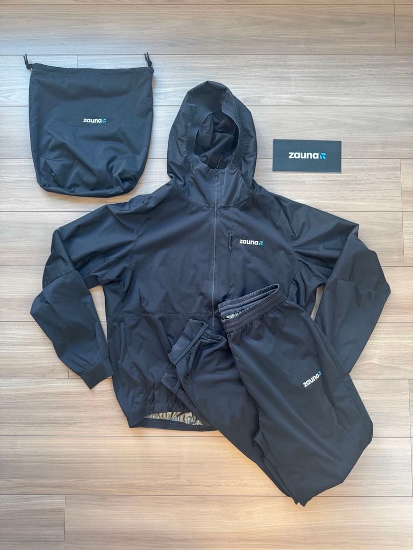 zauna サウナスーツ Lサイズ 黒 収納袋付き