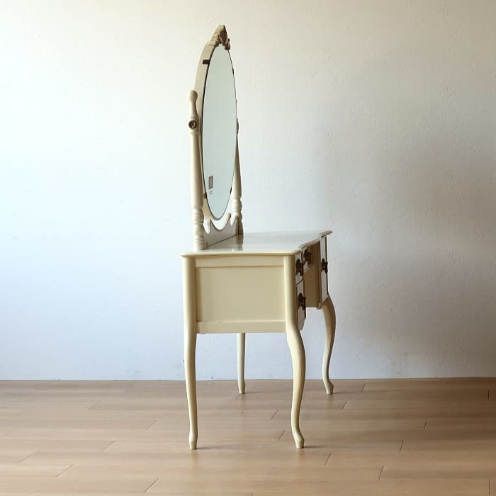 ヴィンテージ シャビーシック ドレッサー ホワイト ピアノ塗装 古家具