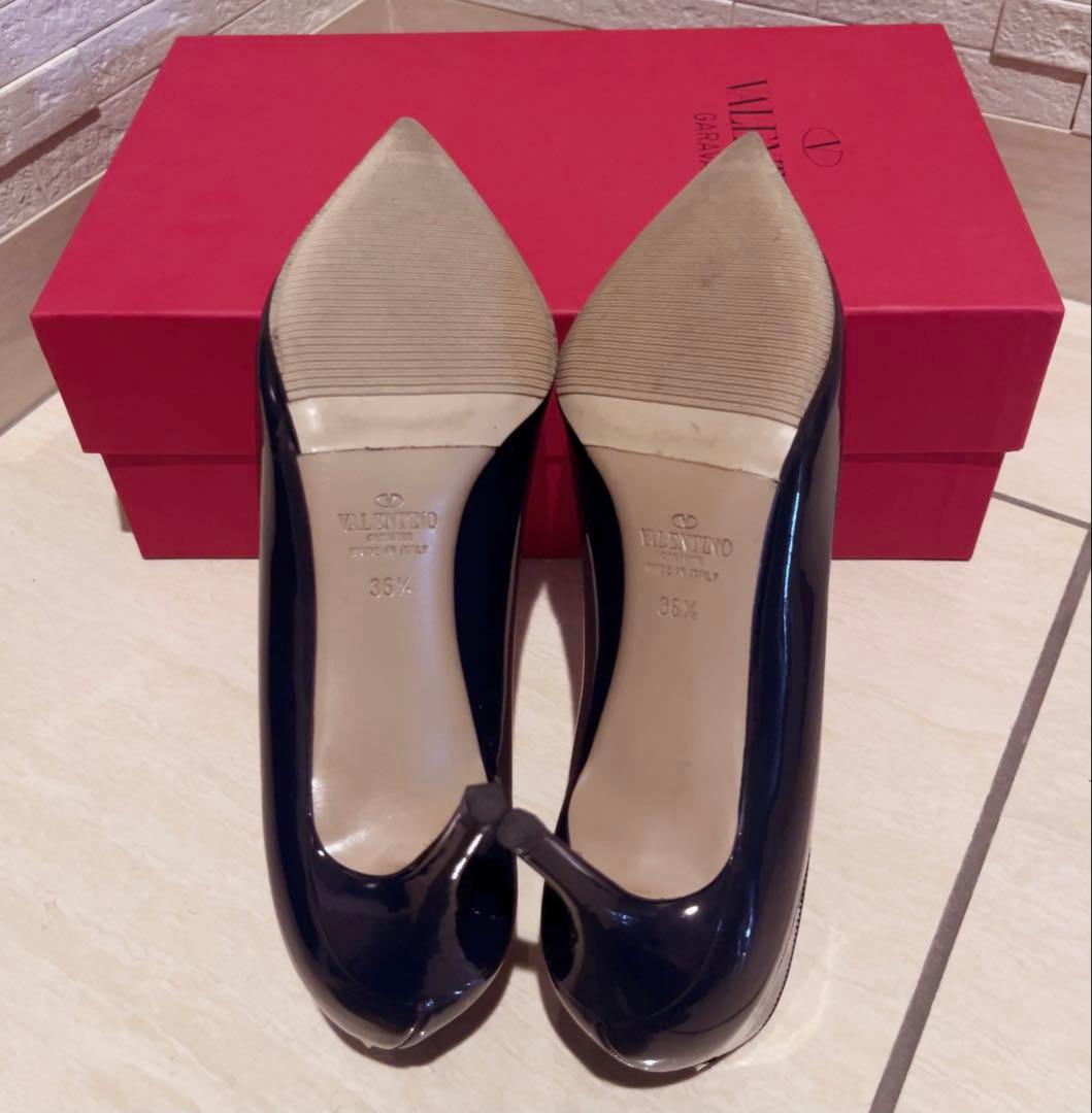 VALENTINO ヴァレンティノ　ネイビー ハイヒール・パンプス　スタッズ