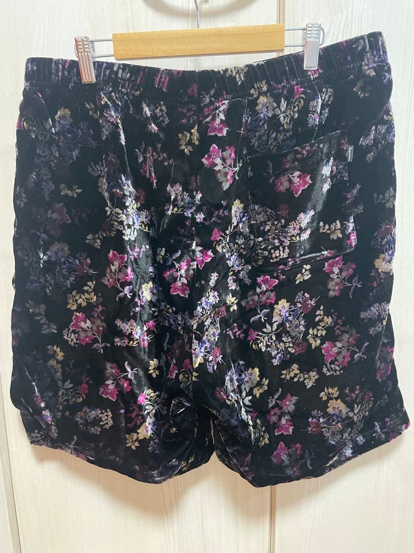 Floral Velour Baseball Jersey short セット