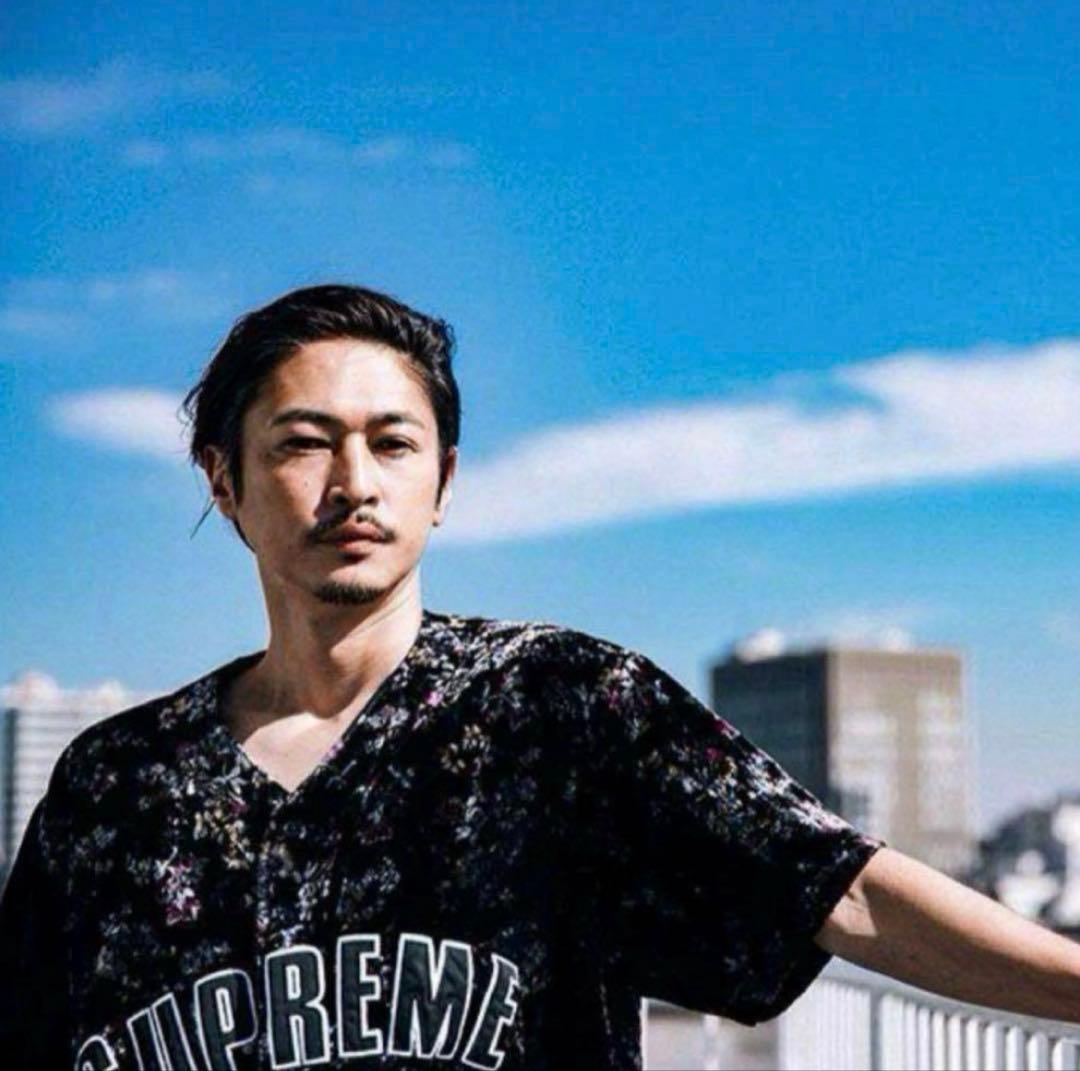 Floral Velour Baseball Jersey short セット