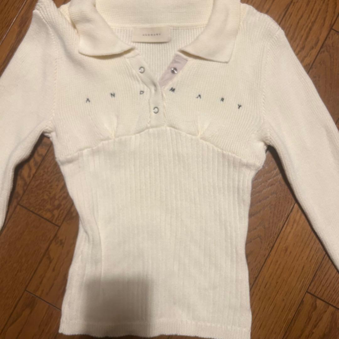 トップス andmary Lindsay logo tops