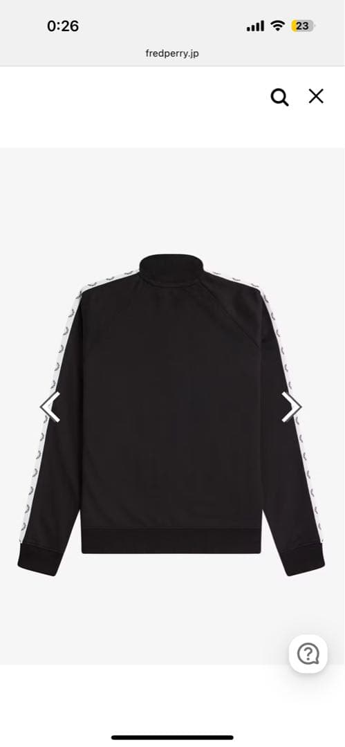 フレッドペリー　トラックジャケット黒