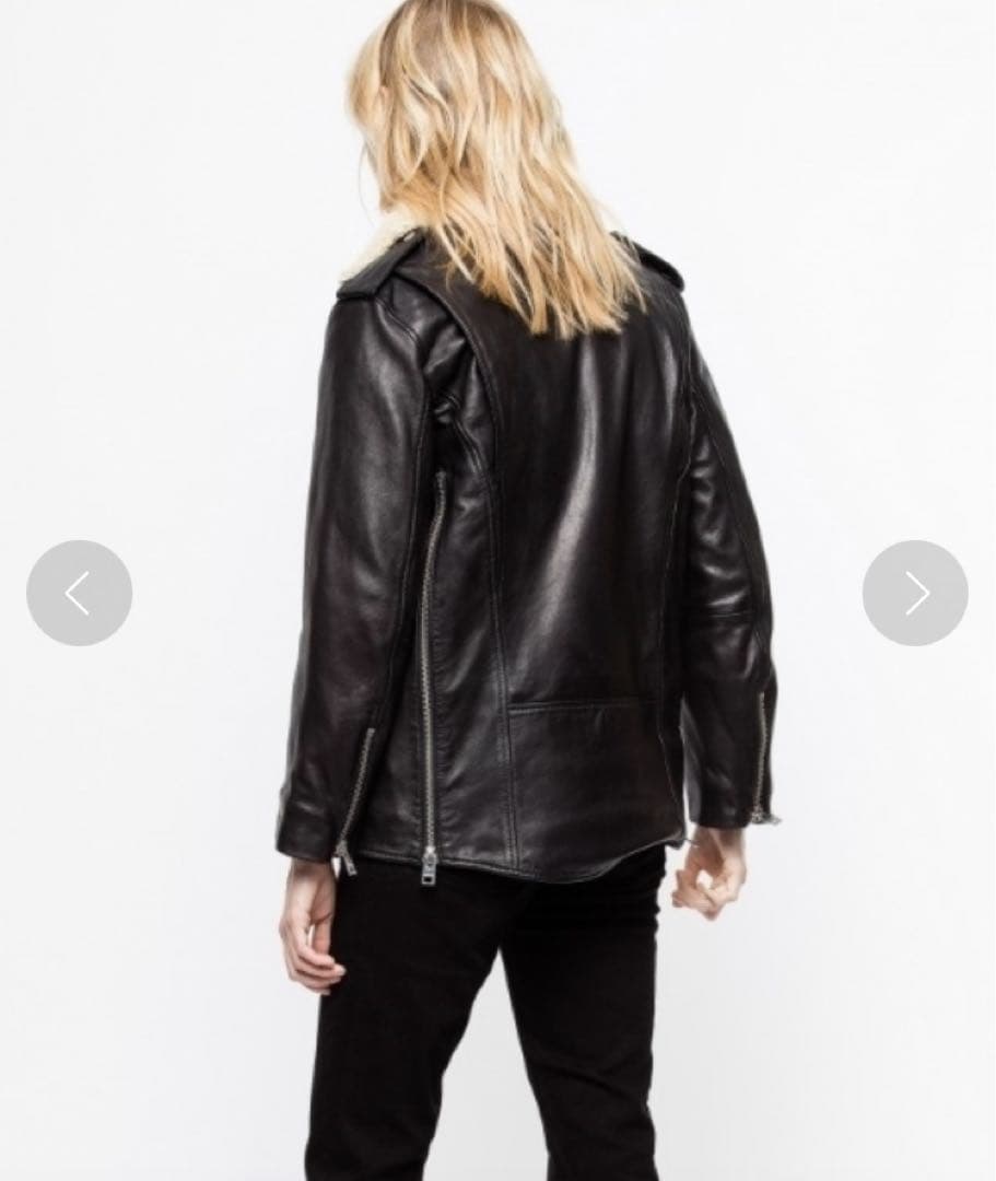 ZADIG & VOLTAIRE ライダース 羊革 黒 日本M ユニセックス