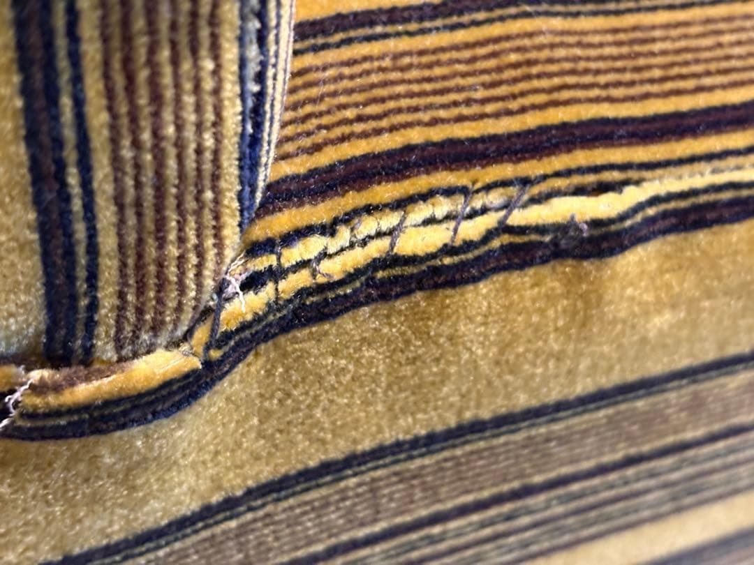 ストライプチェア シングルソファ ファブリック アンティーク ビンテージ SZ