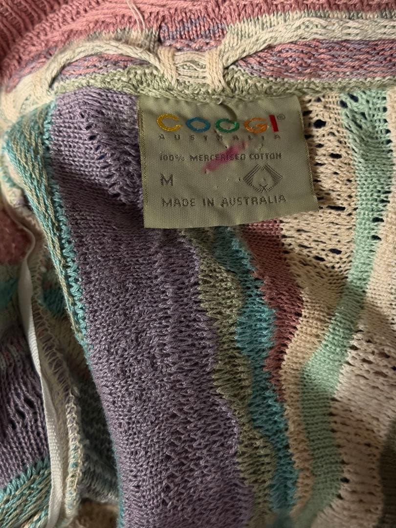 90s オーストラリア製 COOGI 3D カーディガン
