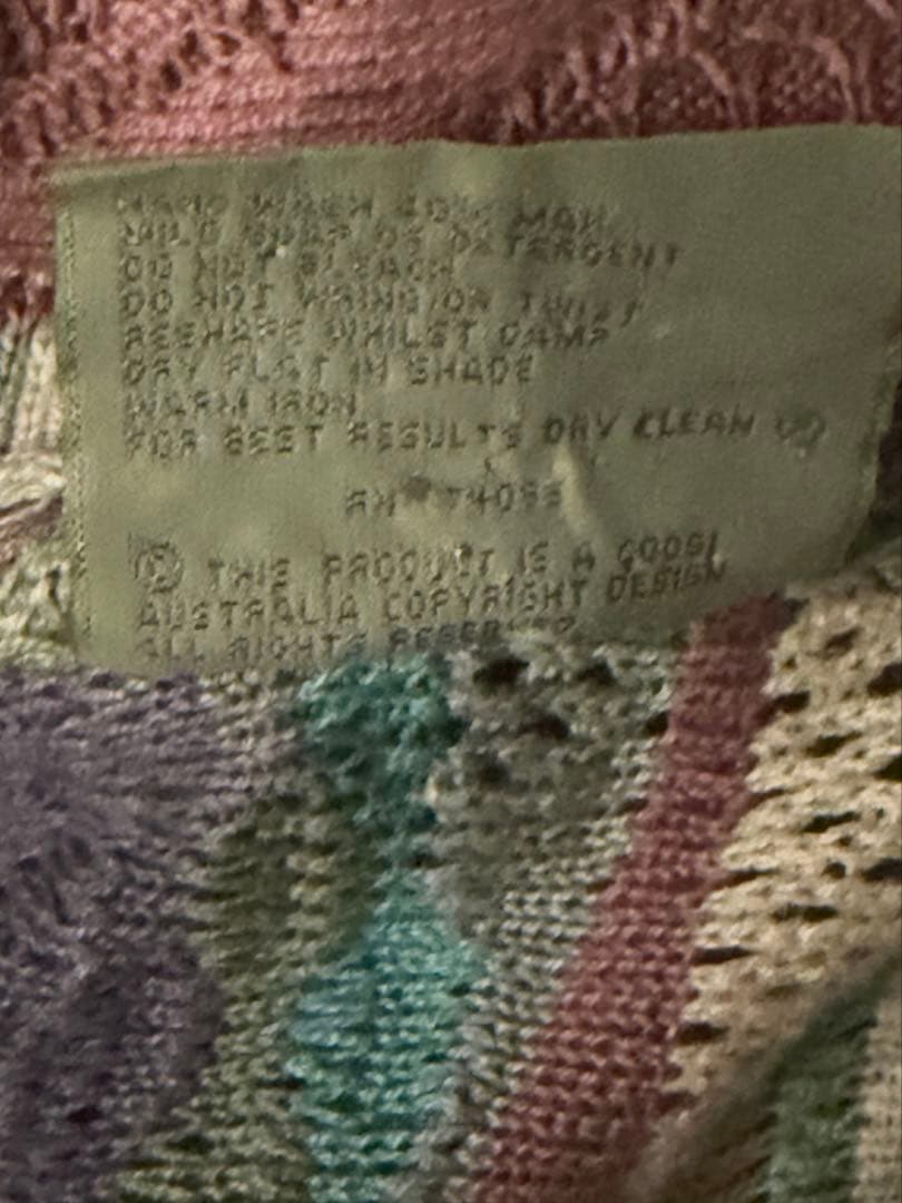 90s オーストラリア製 COOGI 3D カーディガン
