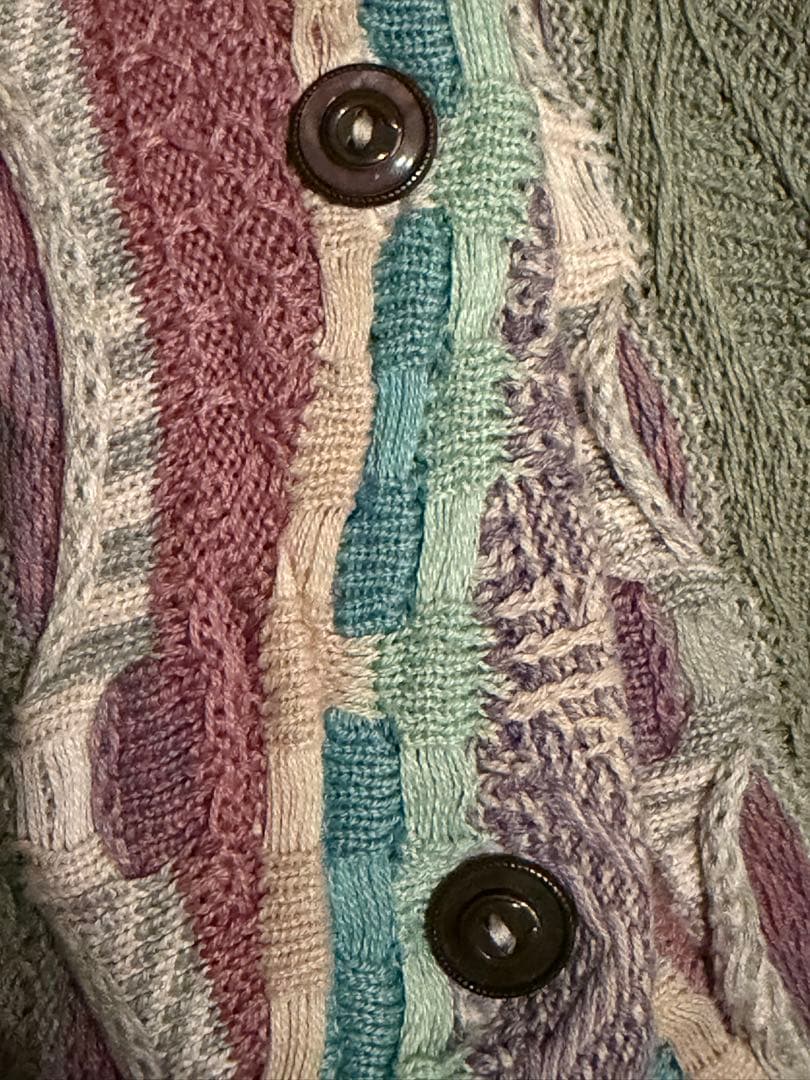 90s オーストラリア製 COOGI 3D カーディガン