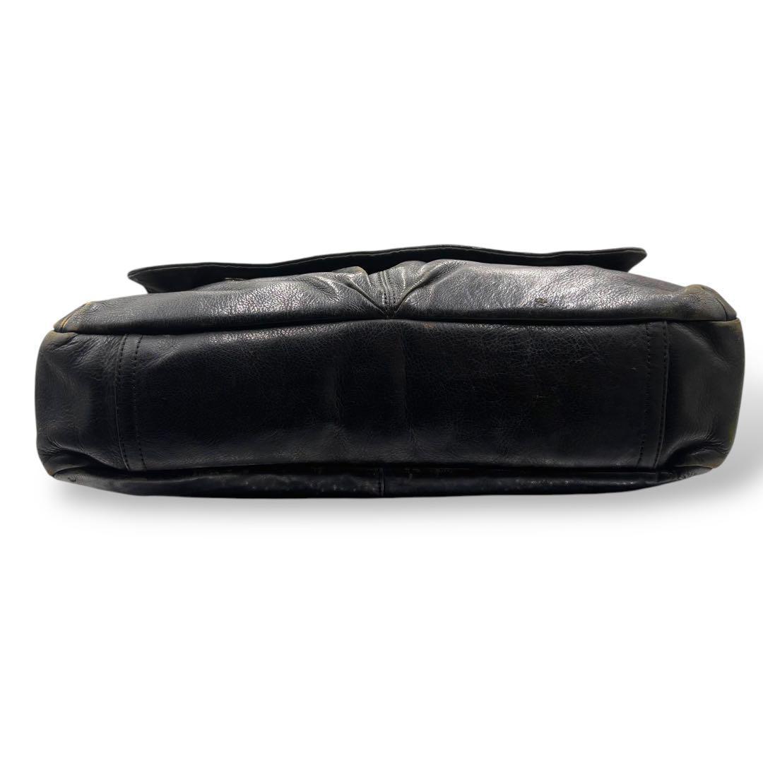 【良品】コーチ　ショルダーバッグ　メッセンジャー　斜め掛け　クロスボディブラック