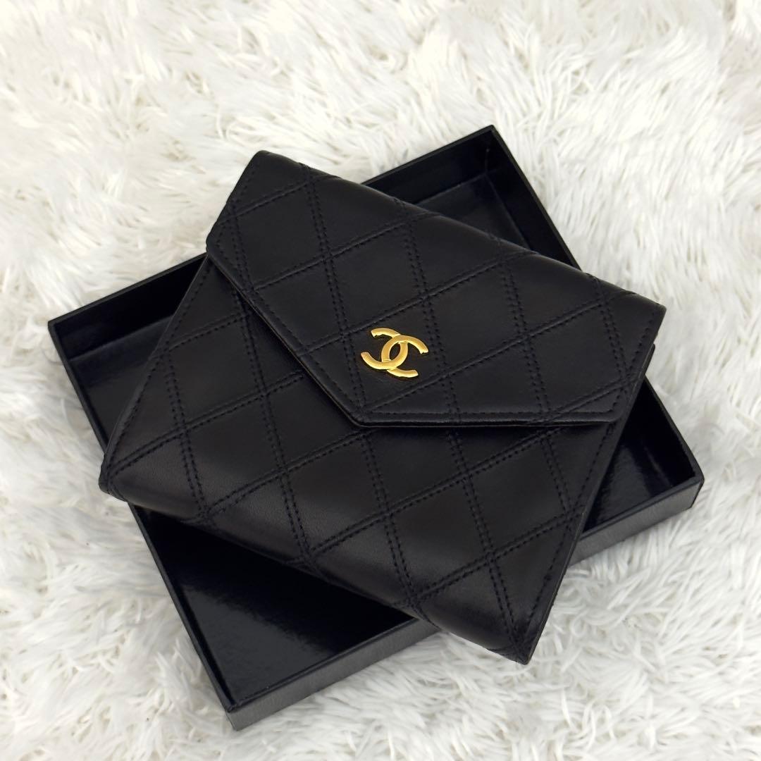 極上美品⭐️CHANELシャネル ココマーク ビコローレ Wホック 財布 レザー
