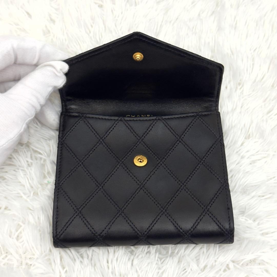 極上美品⭐️CHANELシャネル ココマーク ビコローレ Wホック 財布 レザー