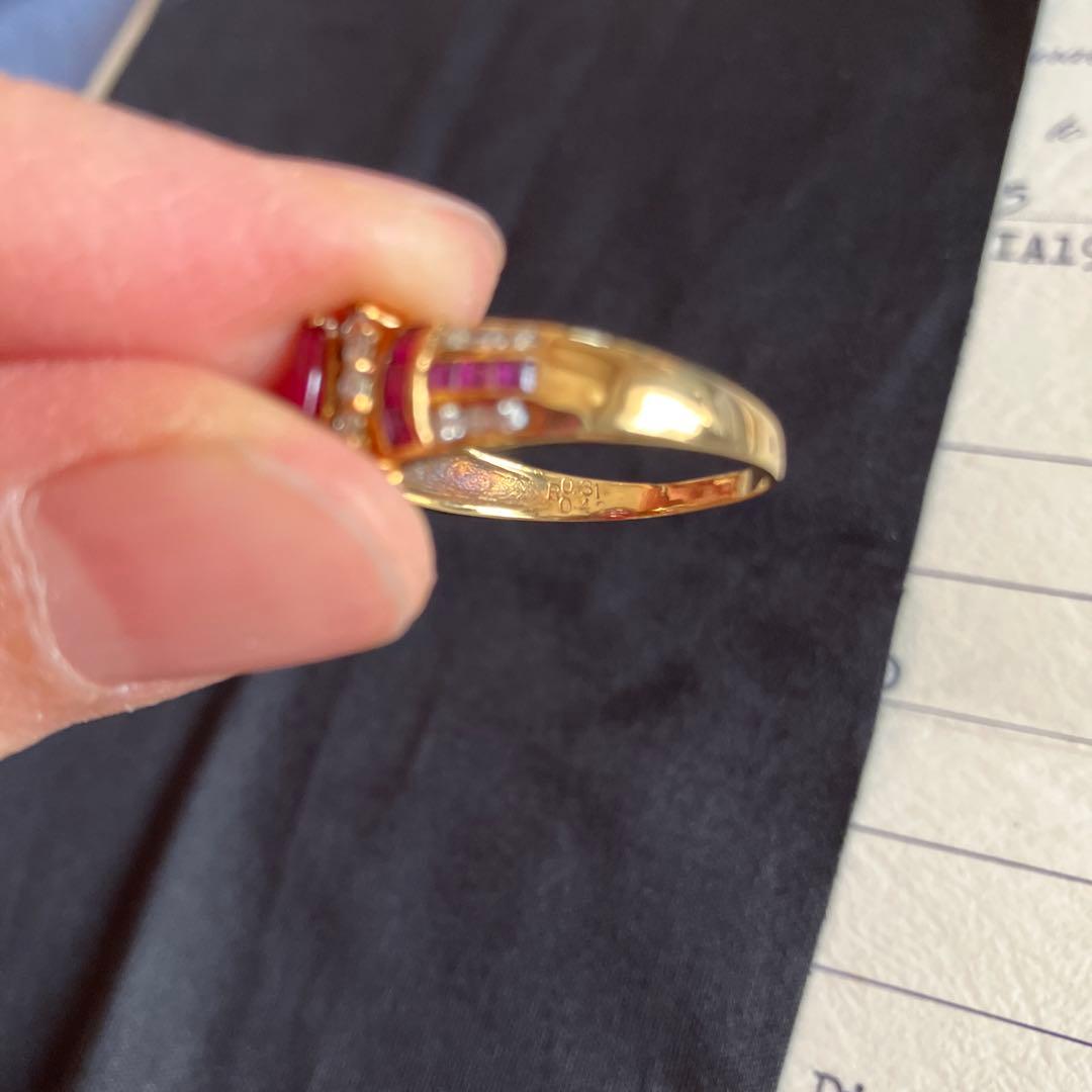 18金ルビー＆ダイヤ　指輪