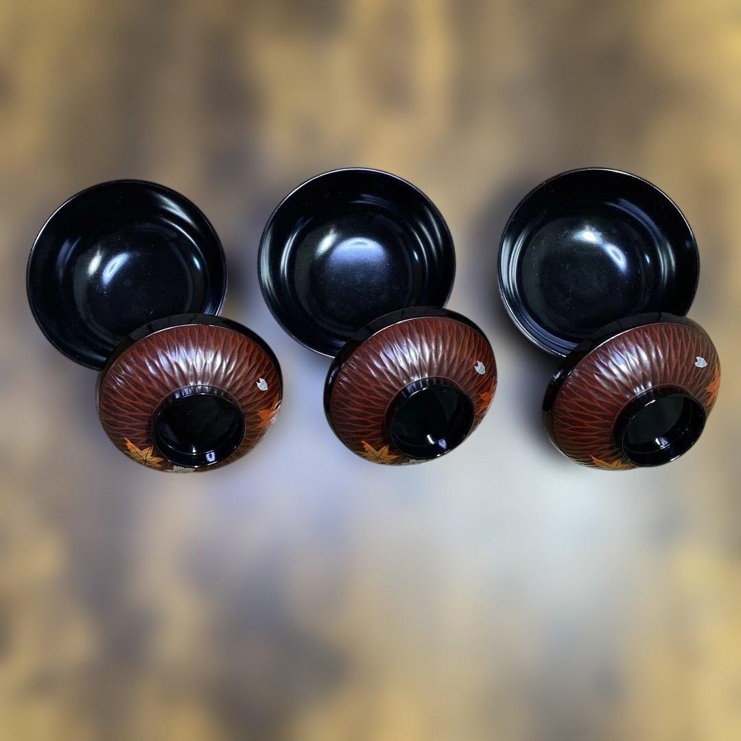 もみじ柄お椀　3個セット