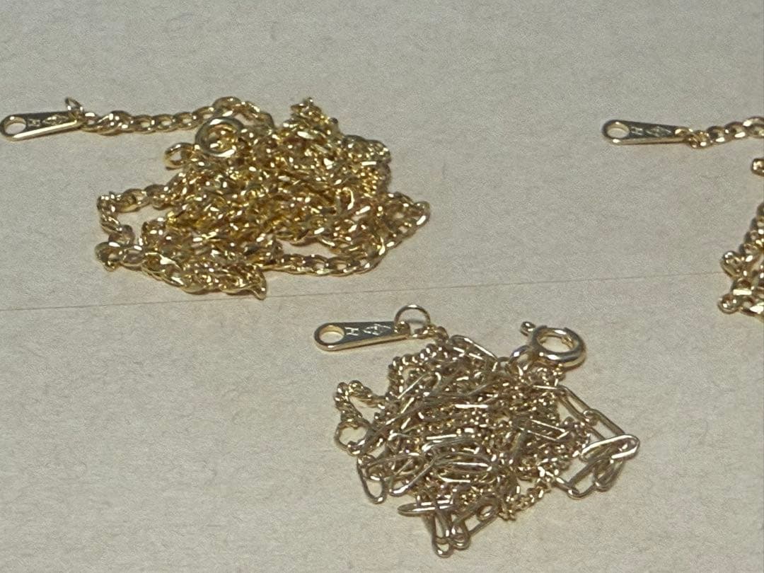 K18（造幣局ホールマーク付き）ネックレス3点セット