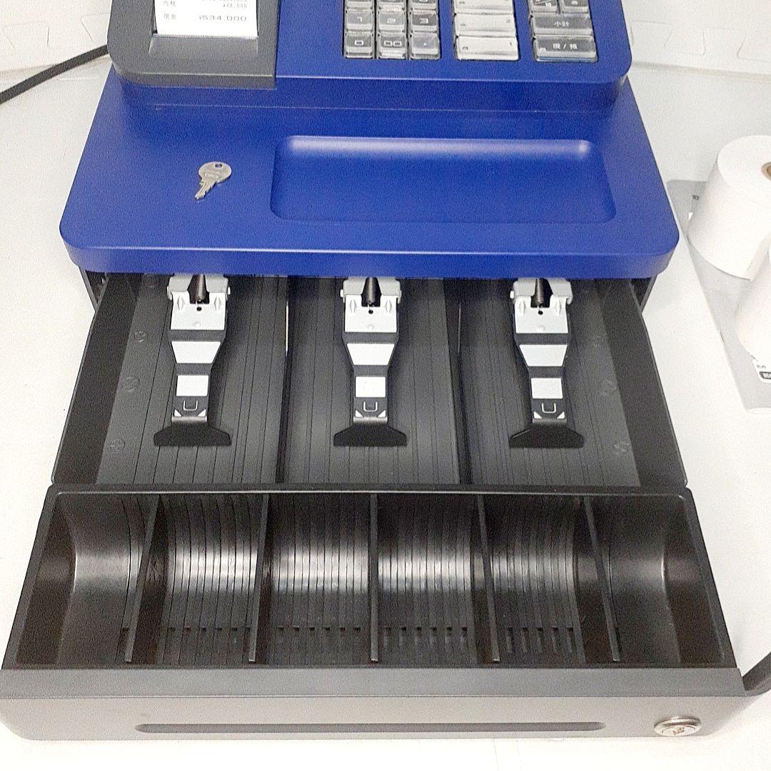 【美品】動作品　CASIO レジスター SE-G2　ブルー　取扱説明書付き